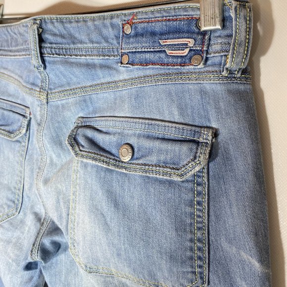 Diesel Womens Jeans Light Wash Denim Bootcut Blue Sz 26 - Picture 6 of 14
